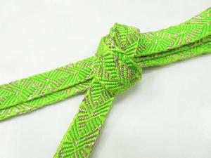 未使用品　リサイクル　和装小物　帯締め　金糸　正絹　手組　平組